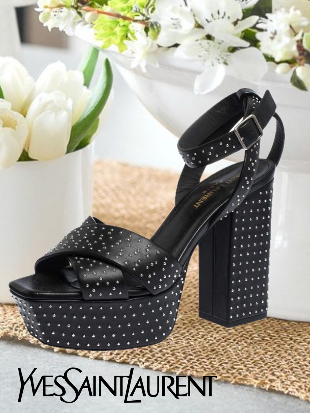 AUTHENTIC YSL STUDDED PLATFORMS
